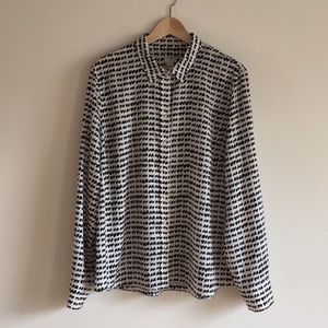 J. Crew heart pattern blouse